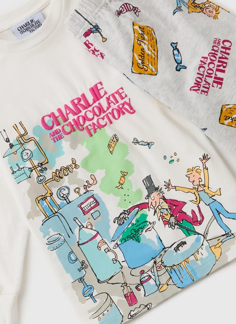 ماتلان Kids White Charlie And The Chocolate Factory Pyjama Set